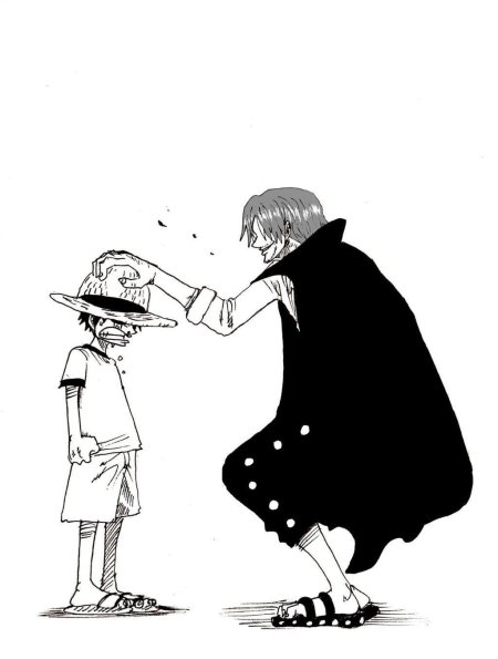 Шанкс отдает шляпу Луффи