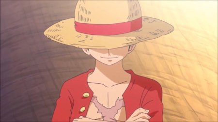 Луффи снимает шляпу мариффорд