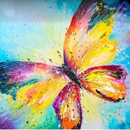 Бабочка картина акрилом