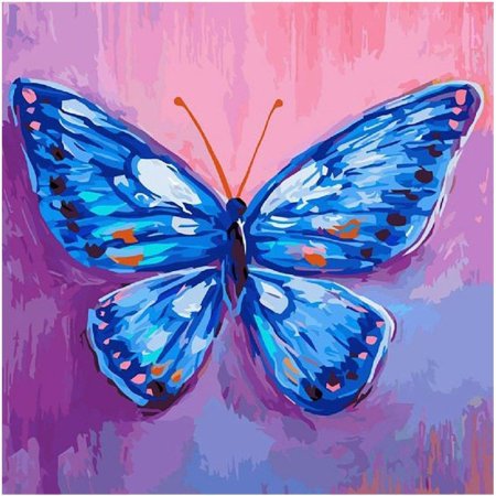 Бабочка гуашью