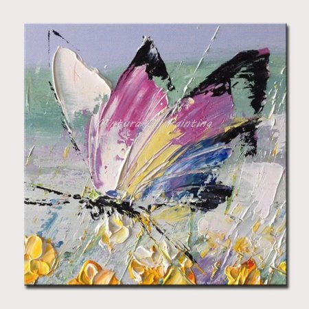 Бабочки маслом на холсте