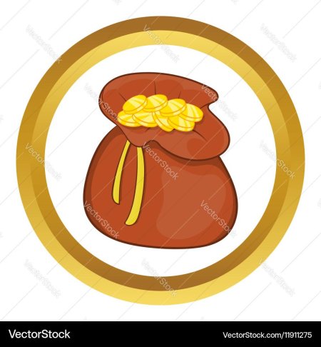 Мешочек с монетами вектор