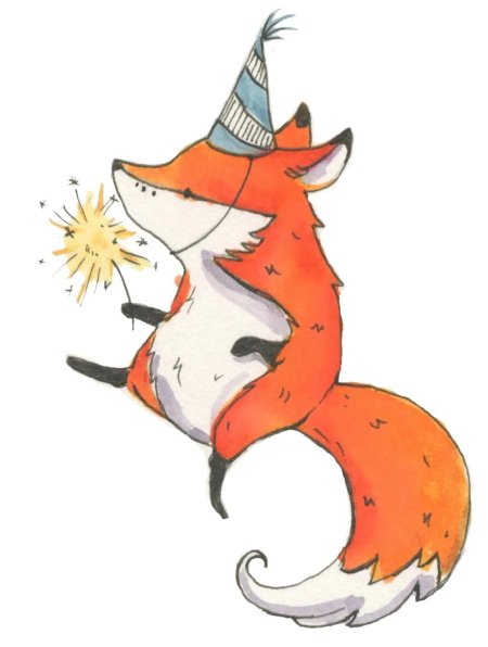 Лиса рисунок