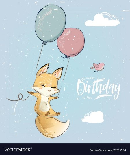 Лисенок с шариком