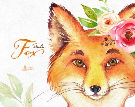 Лисенок с букетом