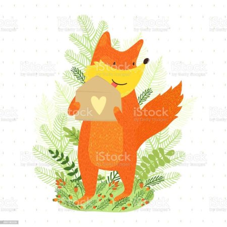 Открытка с лисой