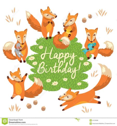 С днем рождения лиса