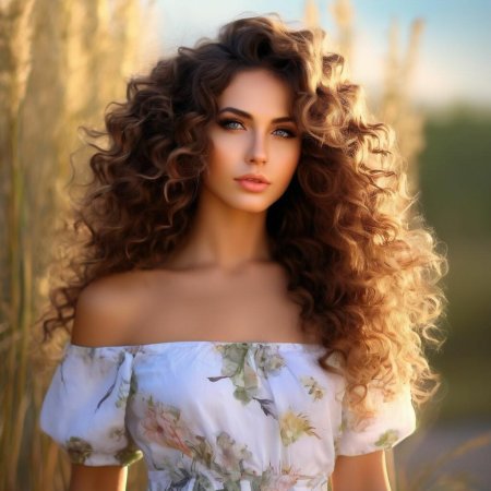 Длинные кудрявые волосы