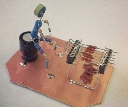 Навесной монтаж радиоэлементов