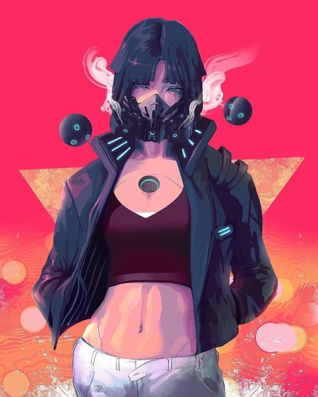 Cyberpunk аниме Art