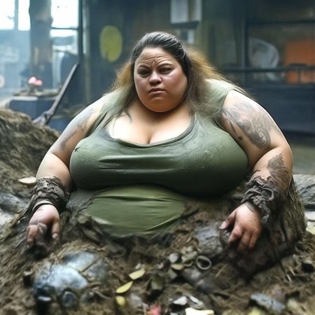 Девушка толстая