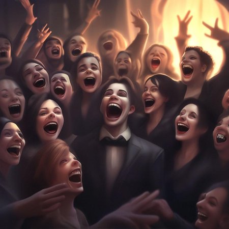 Человек смеется