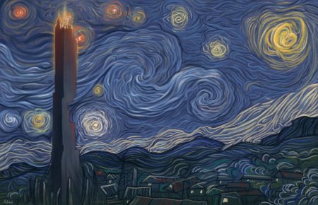 «Звёздная ночь» Ван Гог