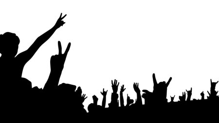 Люди на концерте силуэт