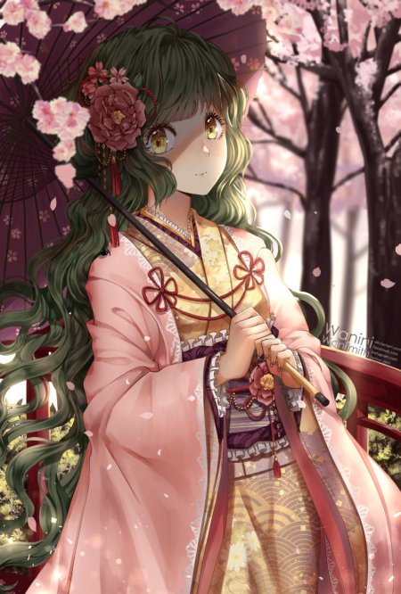 Черри блоссом в кимоно