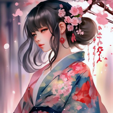 Девушка в кимоно