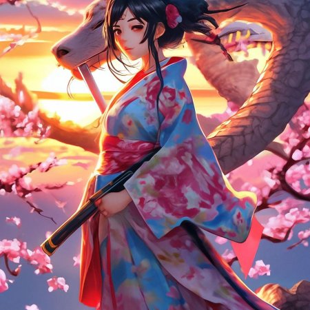 Девушка самурай аниме