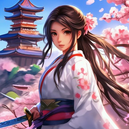 Девушка самурай япония