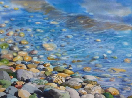 Галька морская живопись