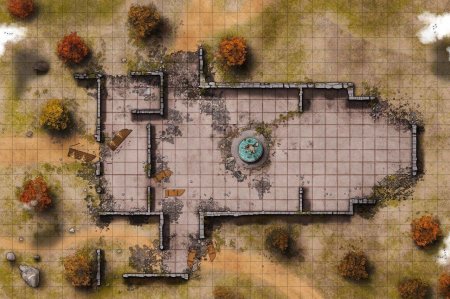 Ролл 20 ДНД Battle Map замок