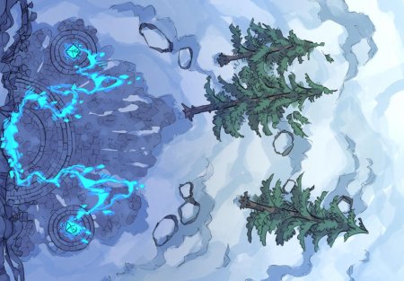 Зимний лес ДНД карта