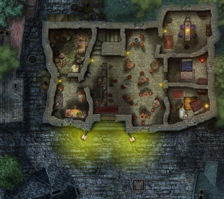 Ролл 20 ДНД Battle Map замок