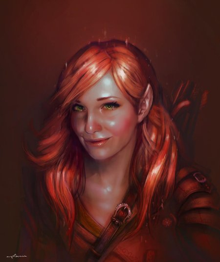 Драгон эйдж 2 рыжая эльфийка