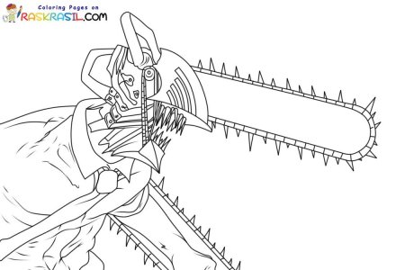 Раскраска бензопила