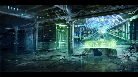 Концепт арт Sci Fi лаборатория