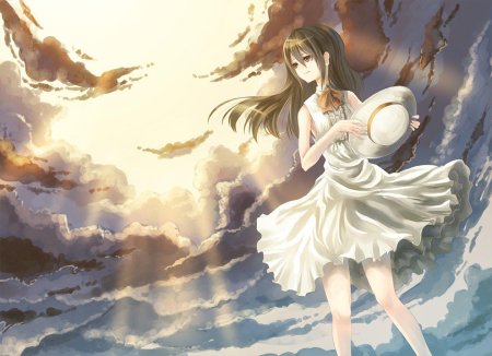 Девушка в платье аниме