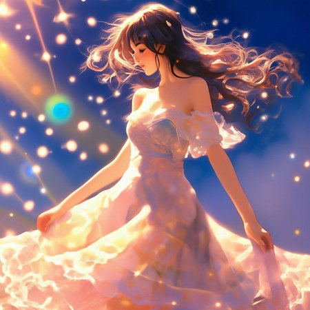 Девушка в платье аниме