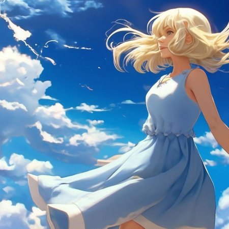 Аниме девушка блондинка