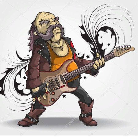 Гитарист мультяшный