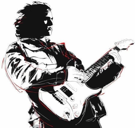 Силуэты рок музыкантов