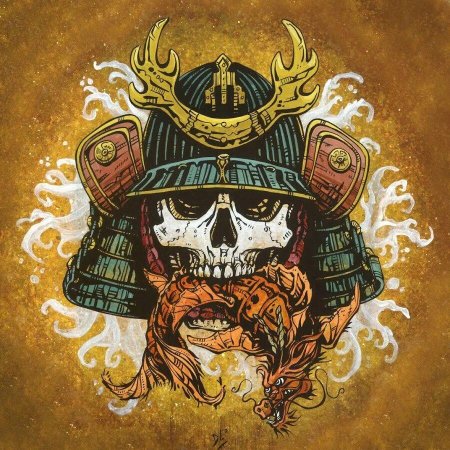 David Lozeau арт скелет Самурай