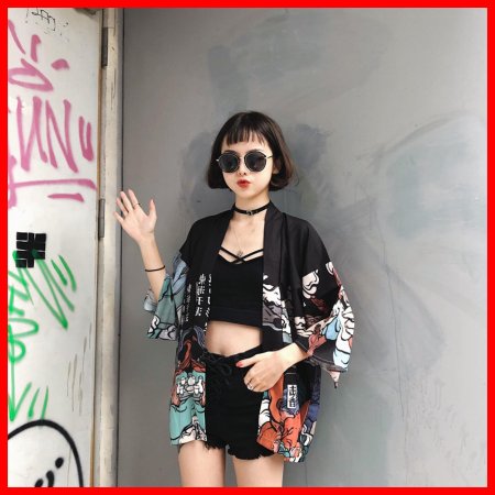 Рубашка в японском стиле женская