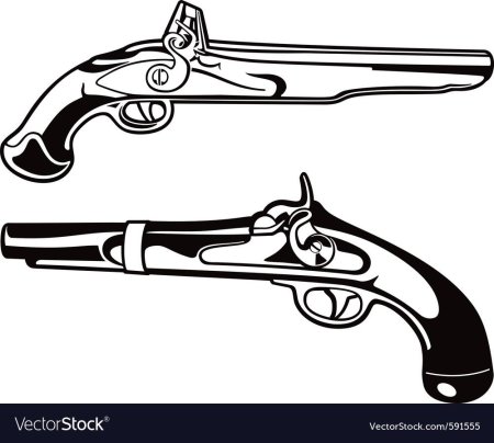 Пиратский пистолет вектор