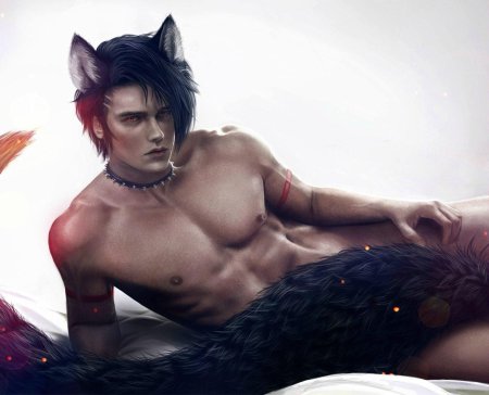 Получеловек полуволк аниме