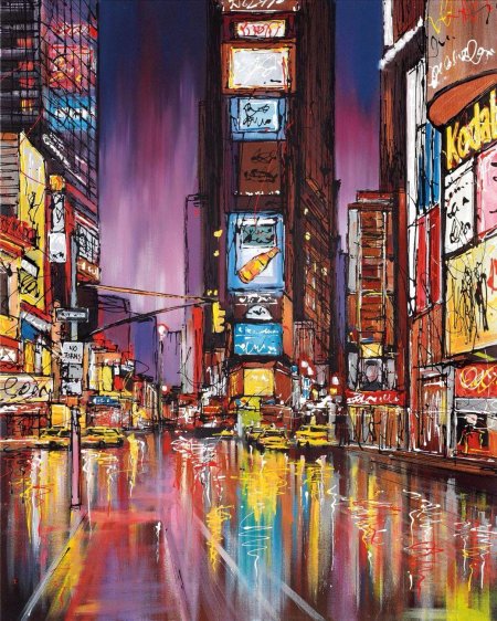 Нью Йорк пейзаж Нью-Йорк живопись городской