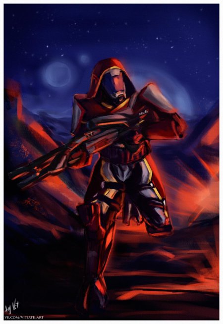 Кварианец мужчина арт