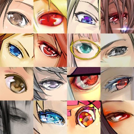 Палитра глаз аниме