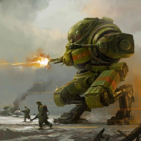 Дизельпанк шагоход СССР