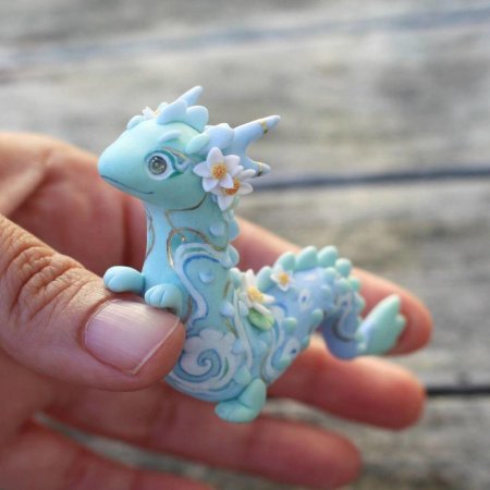 Фигурки из полимерной глины дракончики