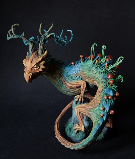 Фигурки из полимерной глины драконы