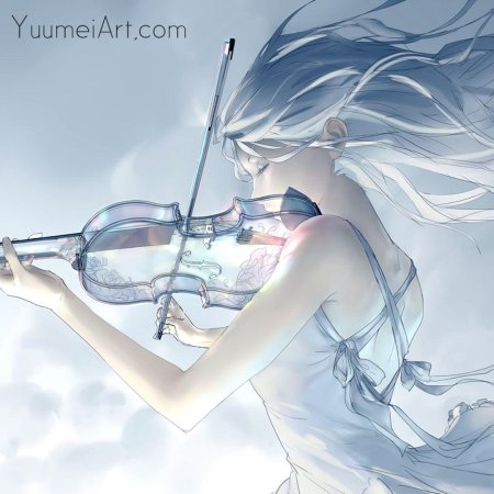 Девушка со скрипкой арт