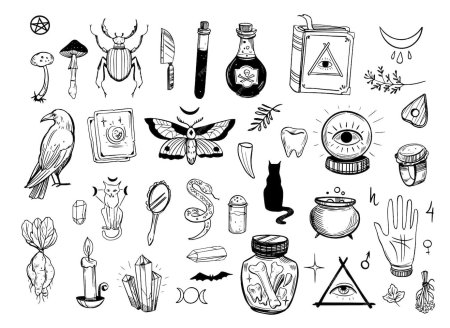 Магические атрибуты рисунки