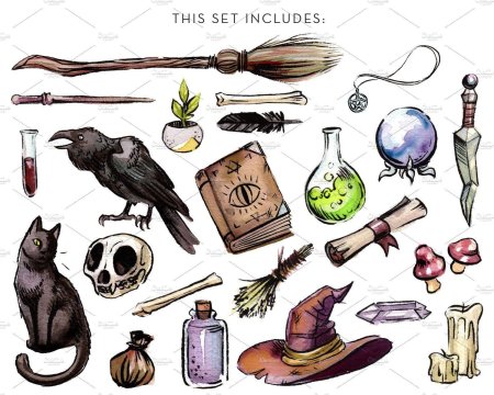 Атрибуты ведьмы