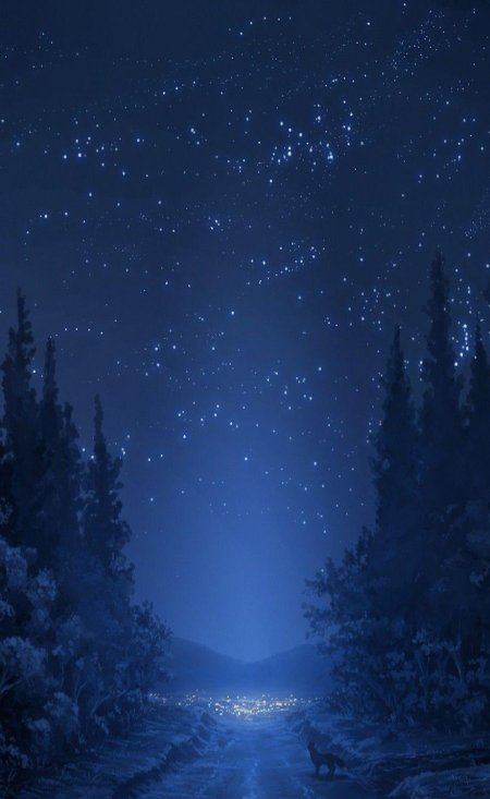 Новогоднее звездное небо