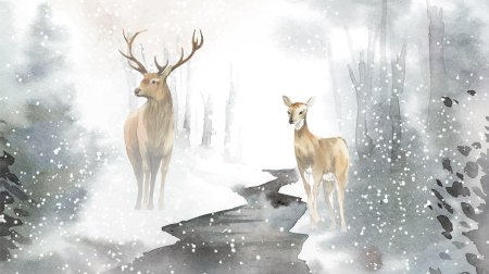 Иллюстрации олень