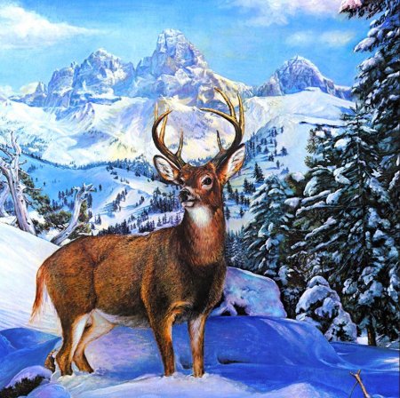 Алмазная мозаика благородный олень